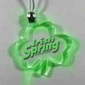 Light Up Pendant Necklace - Shamrock - Green